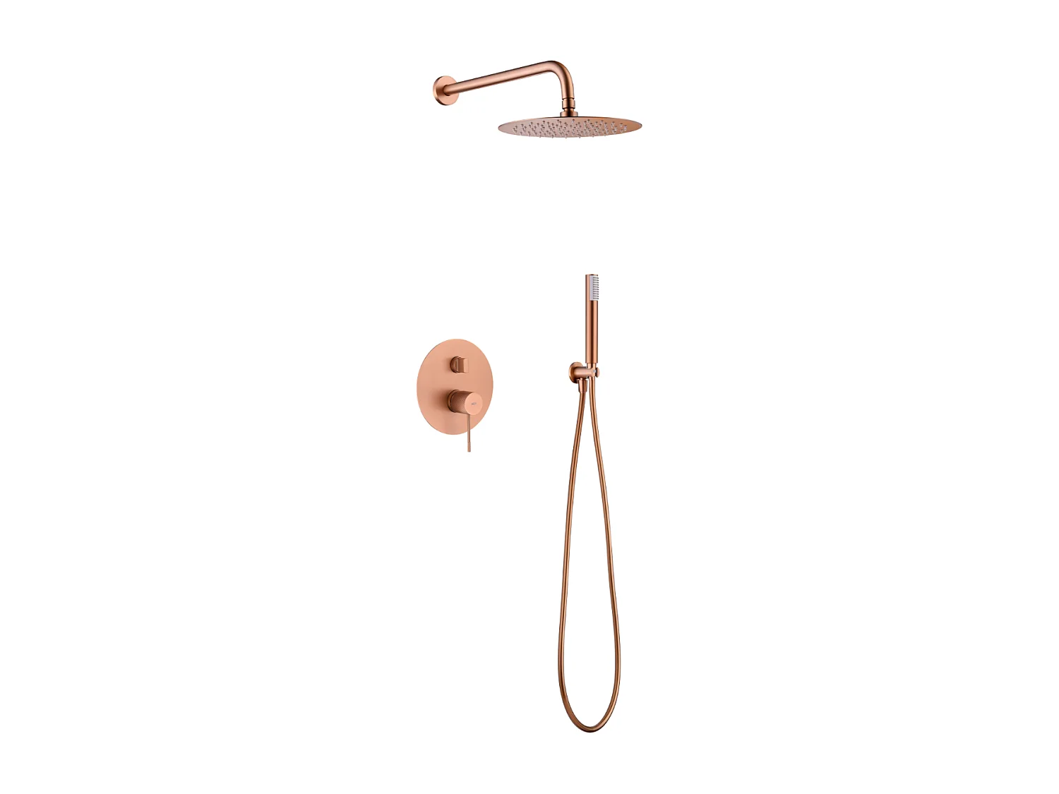 Colonne de Douche Encastrée or rose cuivré anti-calcaire - Design Moderne et Économie d'eau - Kit Complet LINE IMEX