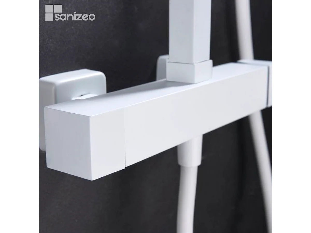 Colonne de Douche blanc mat anti-calcaire - Design Moderne et Économie d'eau - Kit Complet FIYI IMEX