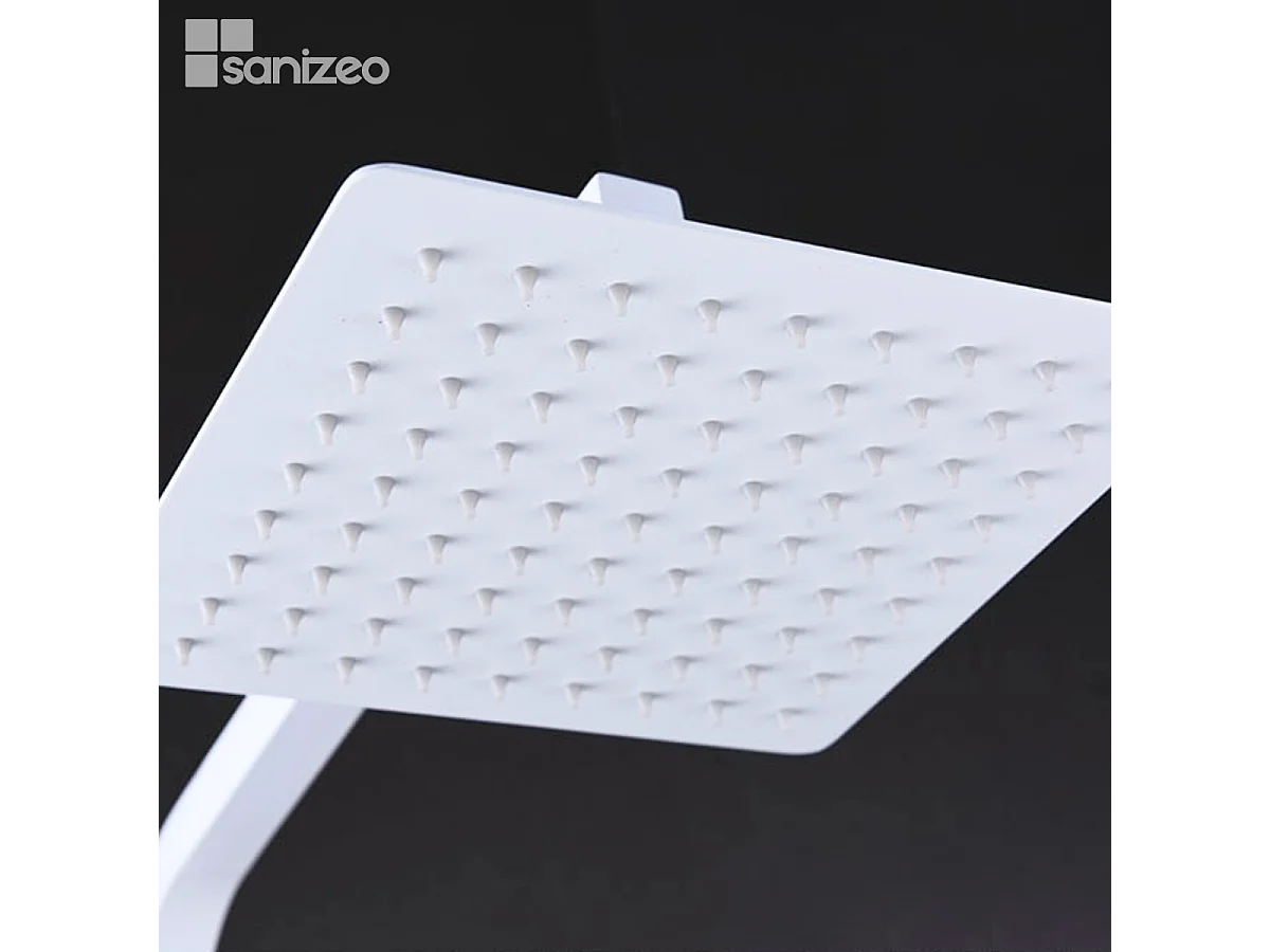 Colonne de Douche blanc mat anti-calcaire - Design Moderne et Économie d'eau - Kit Complet FIYI IMEX