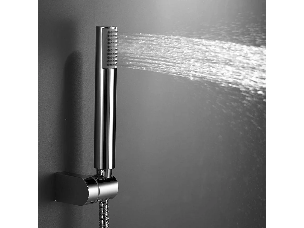 Colonne de Douche Encastrée avec Mitigeur Thermostatique chromé anti-calcaire - Design Moderne - LINE IMEX