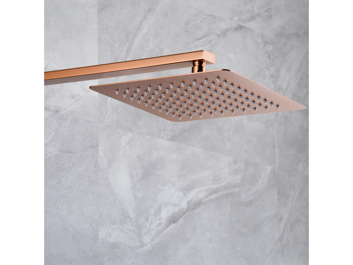 Colonne de Douche or rose cuivré anti-calcaire - Design Moderne et Économie d'eau - Kit Complet PISA IMEX