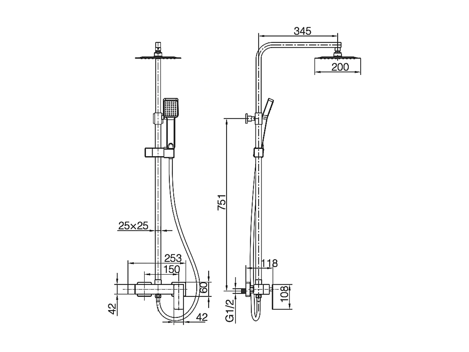 Colonne de Douche or rose cuivré anti-calcaire - Design Moderne et Économie d'eau - Kit Complet PISA IMEX