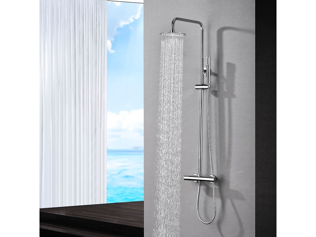 Colonne de Douche Thermostatique Anti-Calcaire Chrome IMEX MONZA BTM039