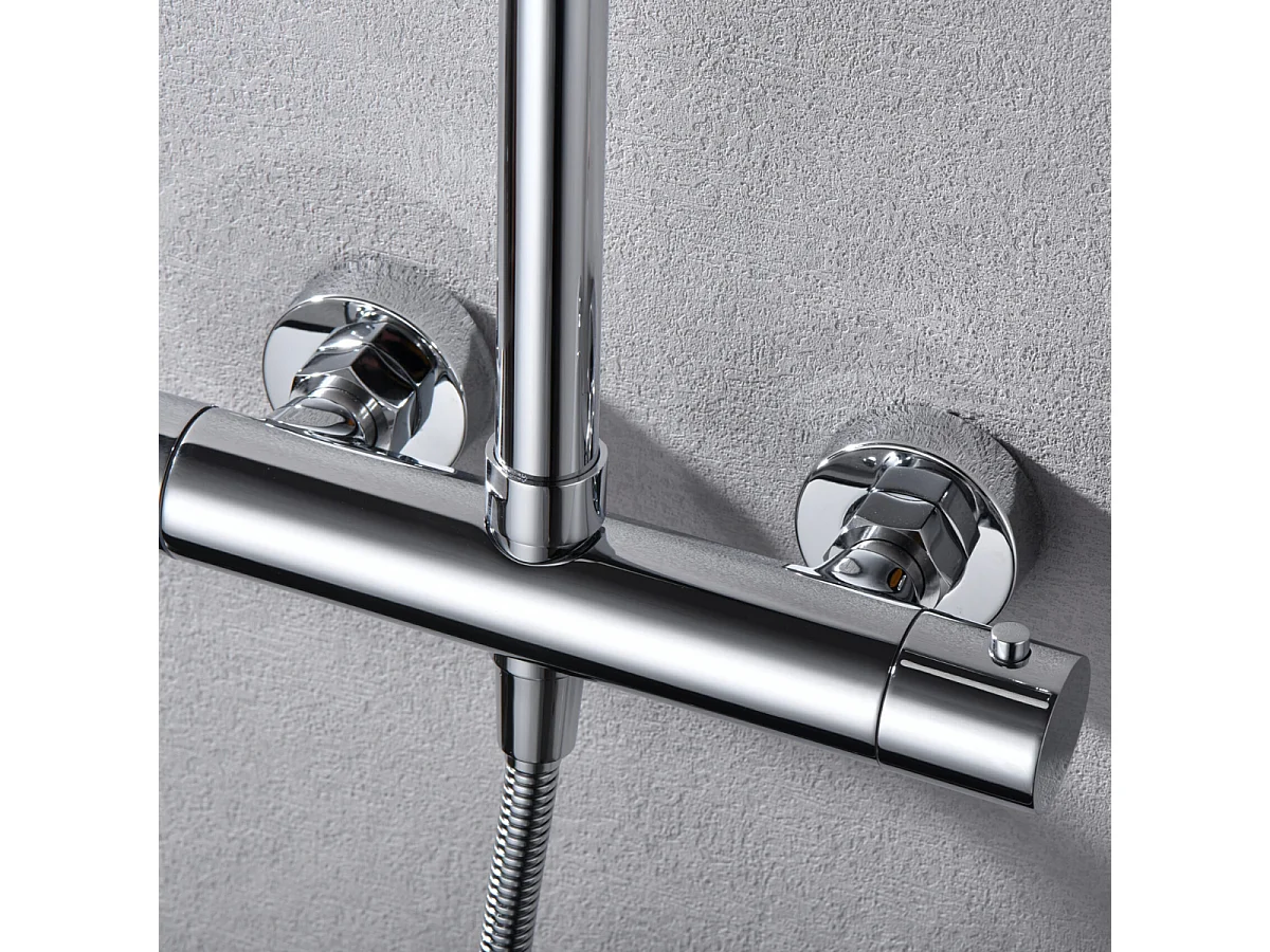 Colonne de Douche Thermostatique Anti-Calcaire Chrome IMEX MONZA BTM039
