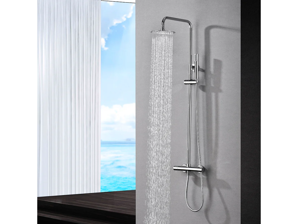 Colonne de Douche Thermostatique Anti-Calcaire Chrome IMEX MONZA BTM039