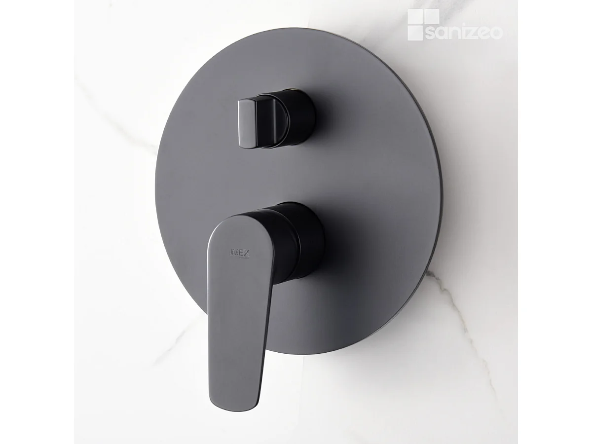 Colonne de Douche Encastrée noir mat anti-calcaire - Design Moderne et Économie d'eau - Kit Complet BELGICA IMEX