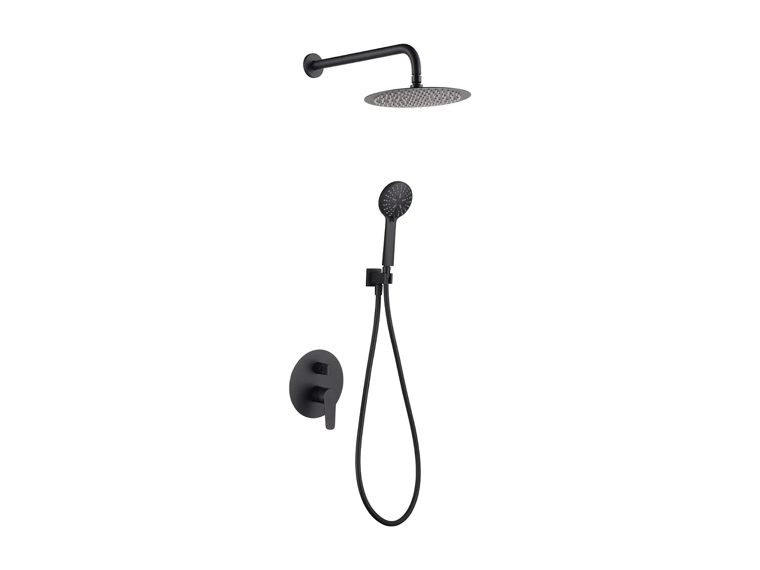 Colonne de Douche Encastrée noir mat anti-calcaire - Design Moderne et Économie d'eau - Kit Complet BELGICA IMEX