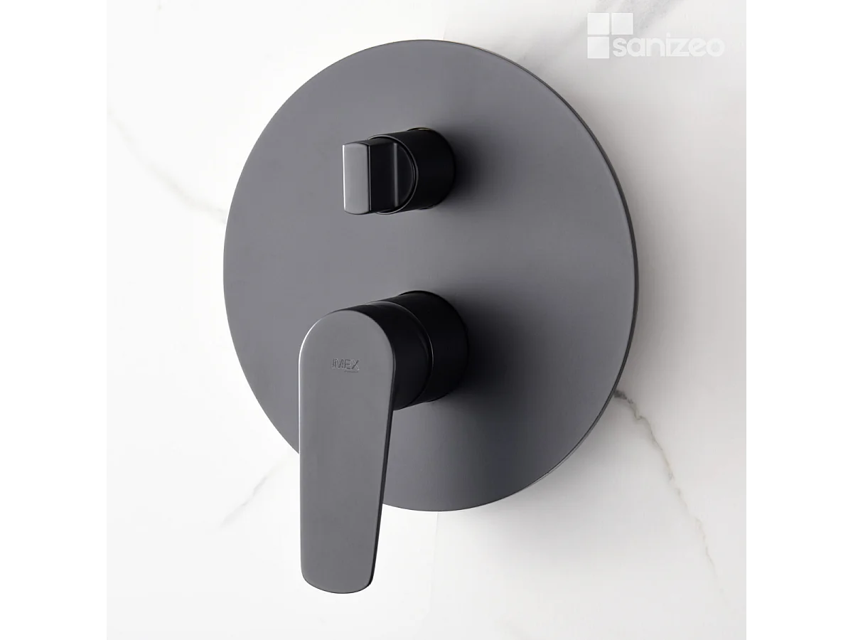 Colonne de Douche Encastrée noir mat anti-calcaire - Design Moderne et Économie d'eau - Kit Complet BELGICA IMEX