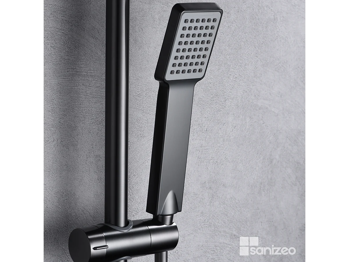 Colonne de Douche noir métal anti-calcaire - Design Moderne et Économie d'eau - Kit Complet ART IMEX