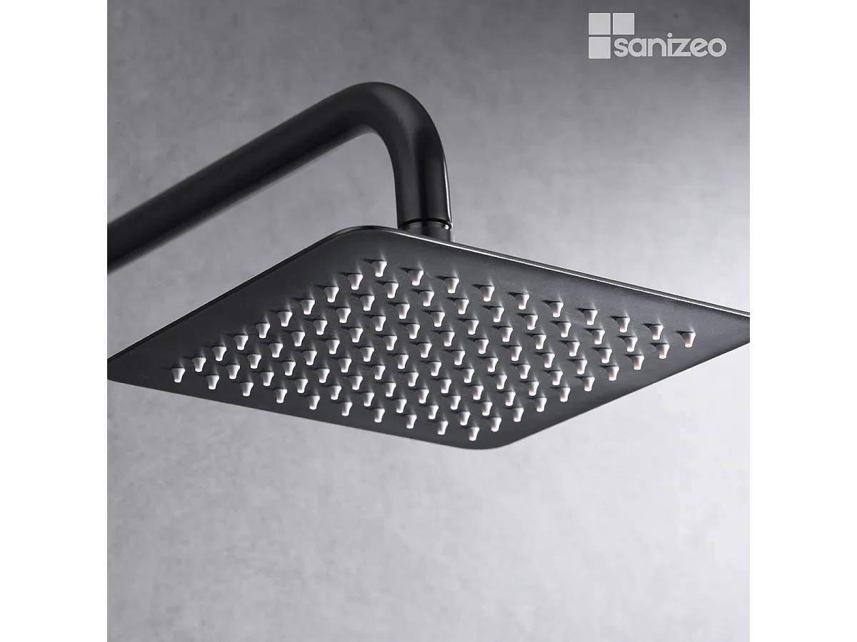 Colonne de Douche noir métal anti-calcaire - Design Moderne et Économie d'eau - Kit Complet ART IMEX