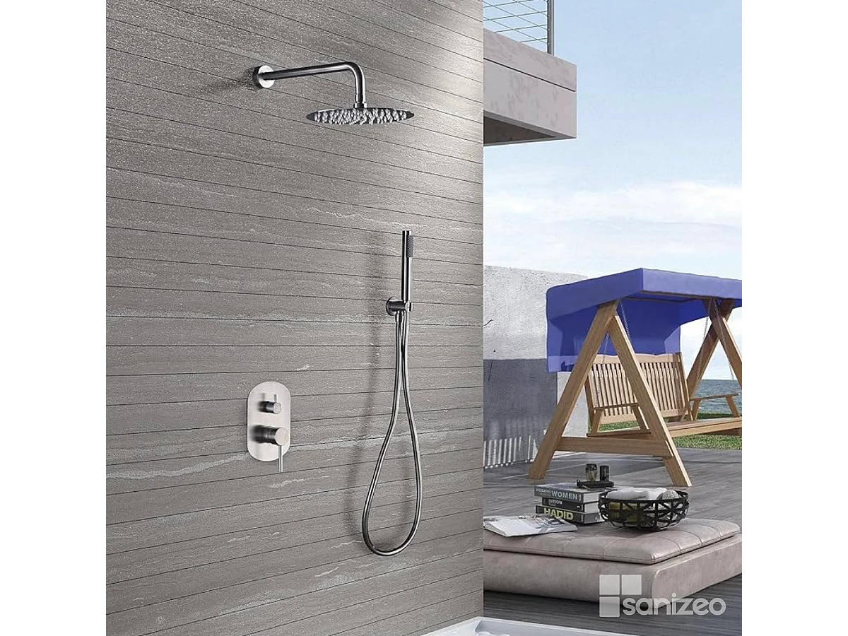 Colonne de Douche Encastrée Anti-Calcaire Acier Inoxydable Intérieur / Extérieur IMEX MOSCU GTK034