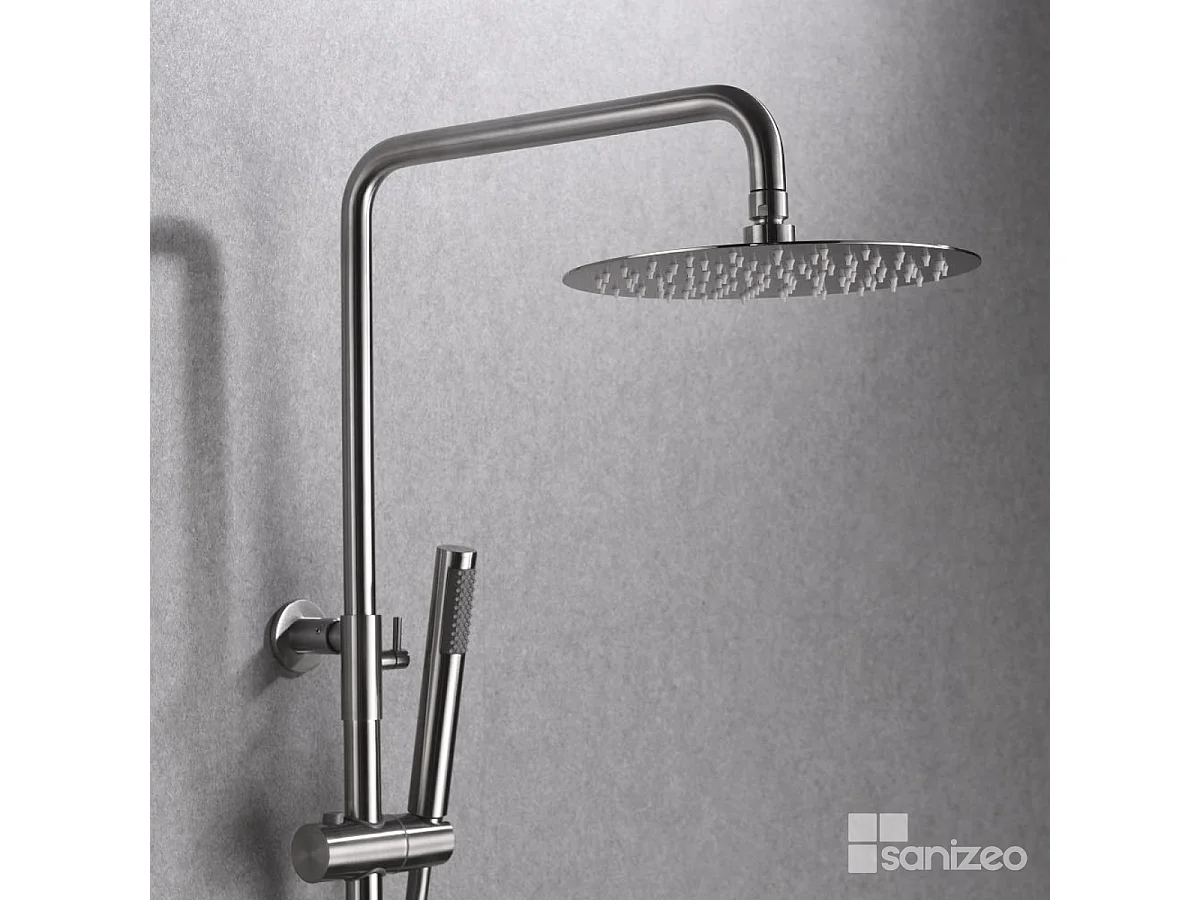 Colonne de Douche acier inoxydable anti-calcaire - Design Moderne et Économie d'eau - Kit Complet MOSCU IMEX