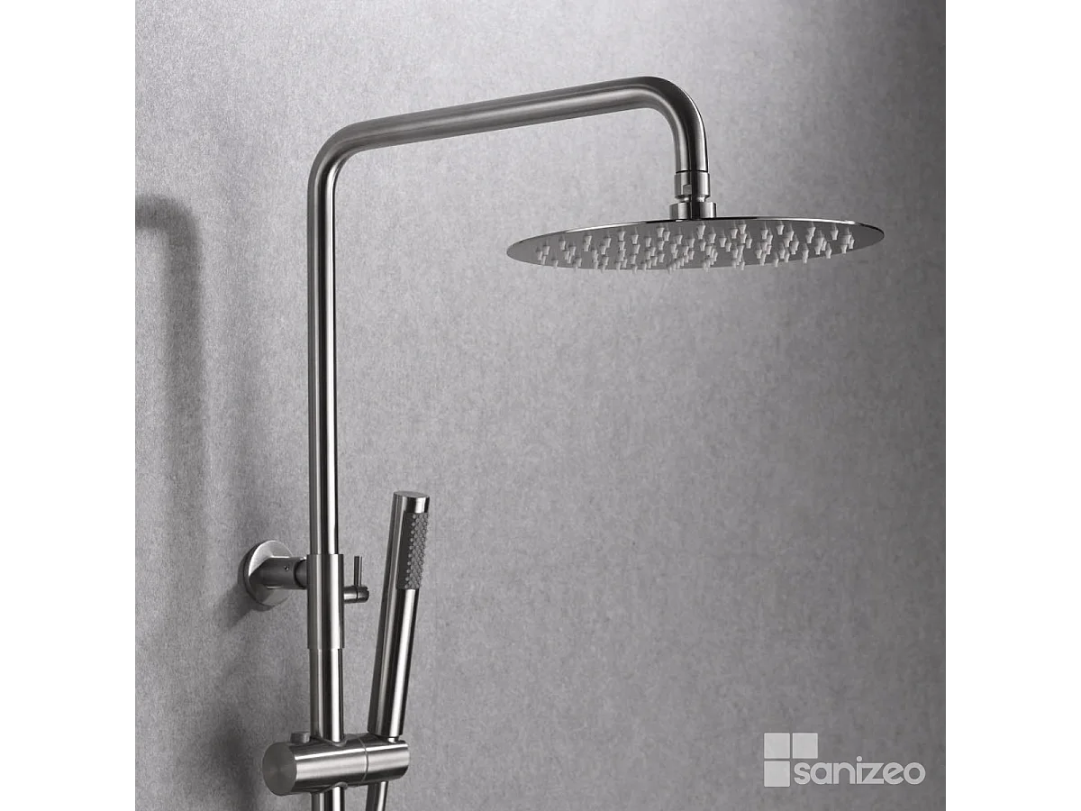 Colonne de Douche acier inoxydable anti-calcaire - Design Moderne et Économie d'eau - Kit Complet MOSCU IMEX