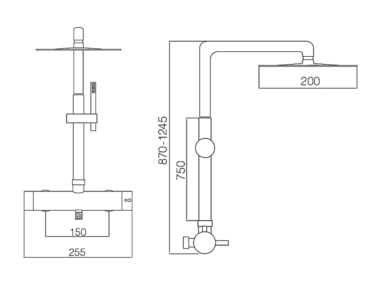 Colonne de Douche acier inoxydable anti-calcaire - Design Moderne et Économie d'eau - Kit Complet MOSCU IMEX