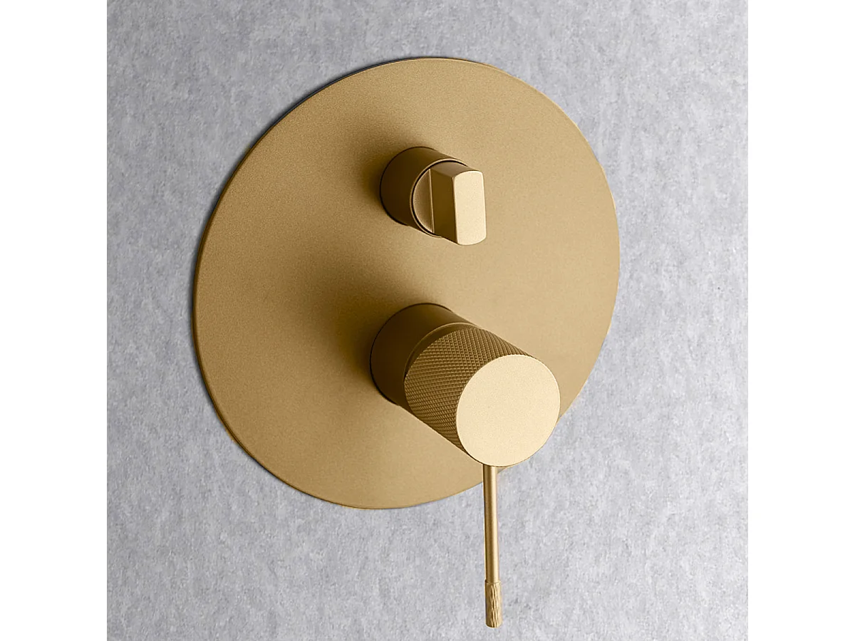 Colonne de Douche Encastrée or brossé anti-calcaire - Design Moderne et Économie d'eau - Kit Complet LINE IMEX