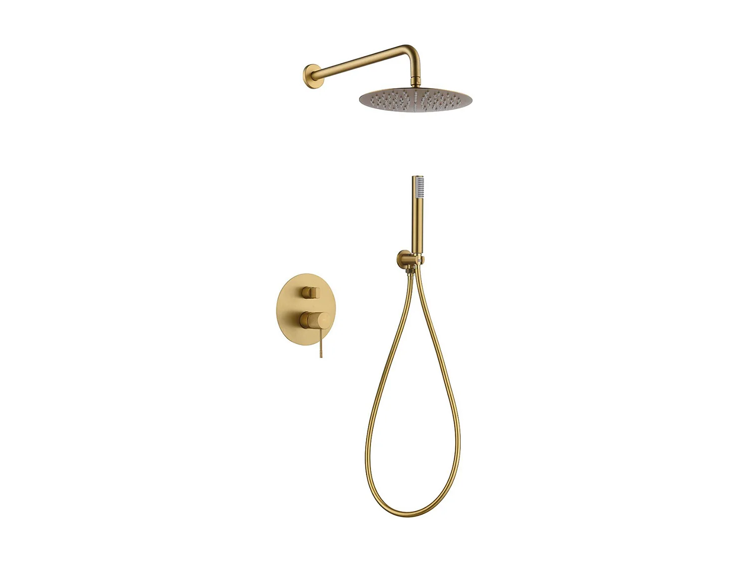 Colonne de Douche Encastrée or brossé anti-calcaire - Design Moderne et Économie d'eau - Kit Complet LINE IMEX