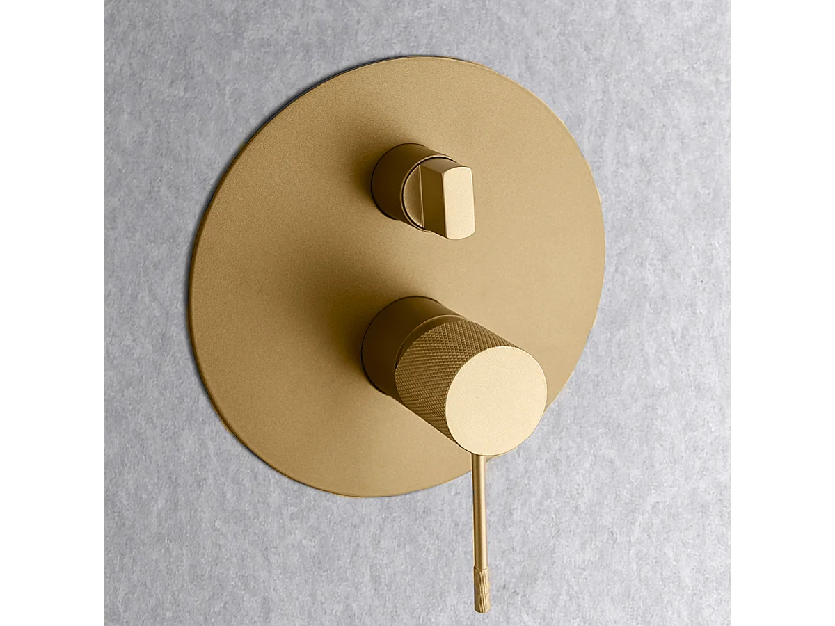 Colonne de Douche Encastrée or brossé anti-calcaire - Design Moderne et Économie d'eau - Kit Complet LINE IMEX