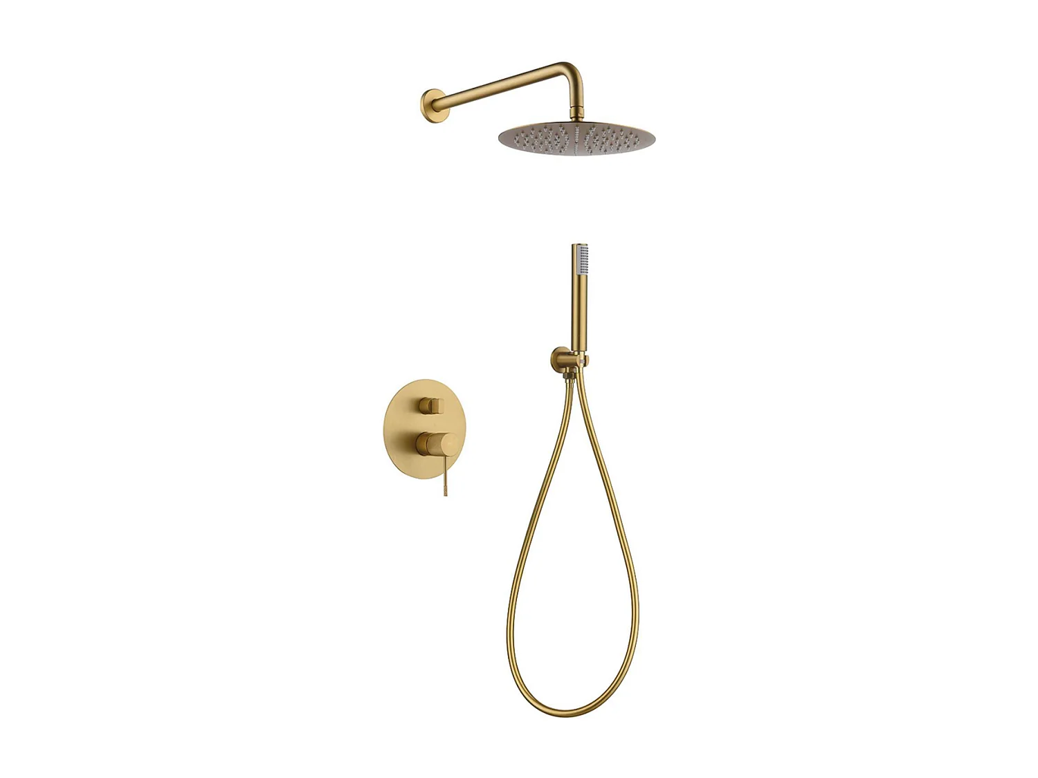 Colonne de Douche Encastrée or brossé anti-calcaire - Design Moderne et Économie d'eau - Kit Complet LINE IMEX