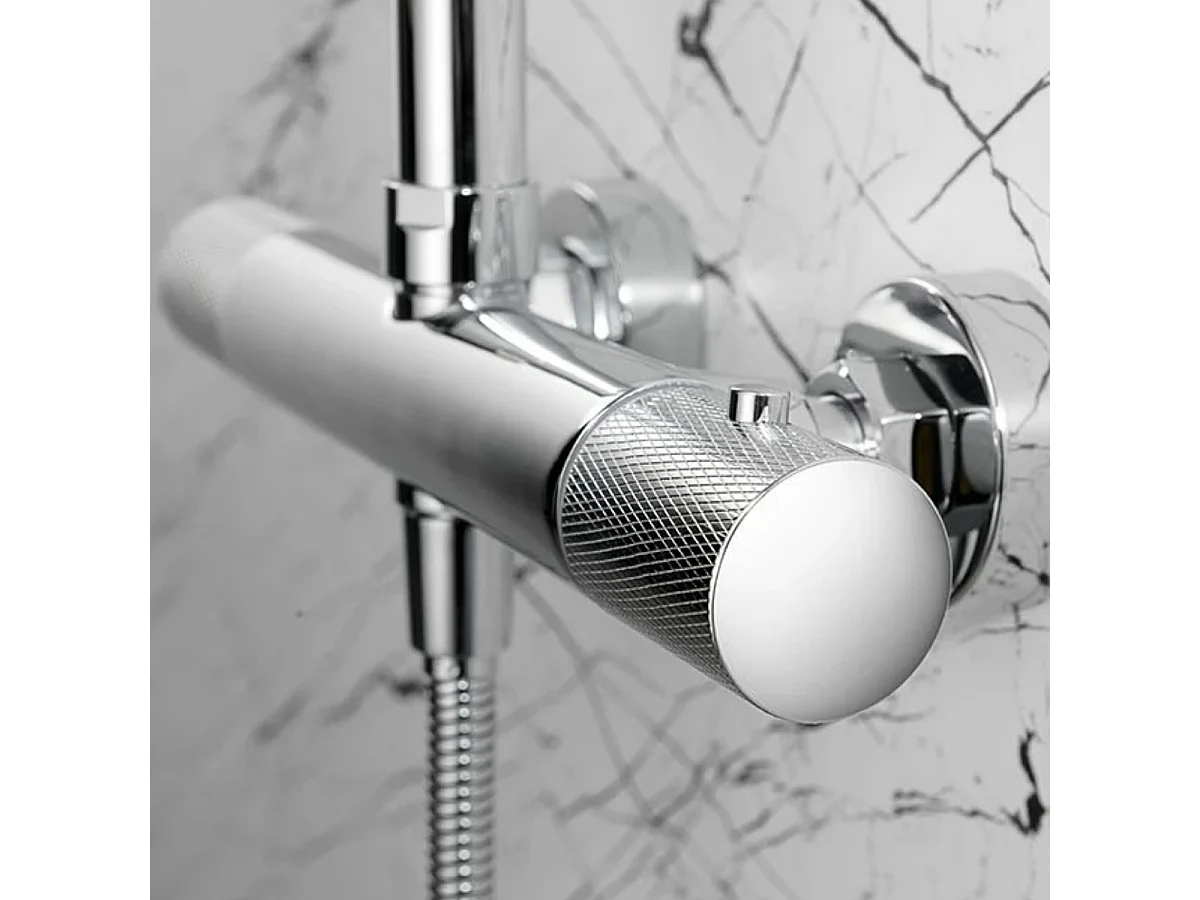 Colonne de Douche avec Mitigeur Thermostatique chromé anti-calcaire - Design Moderne - MONZA IMEX