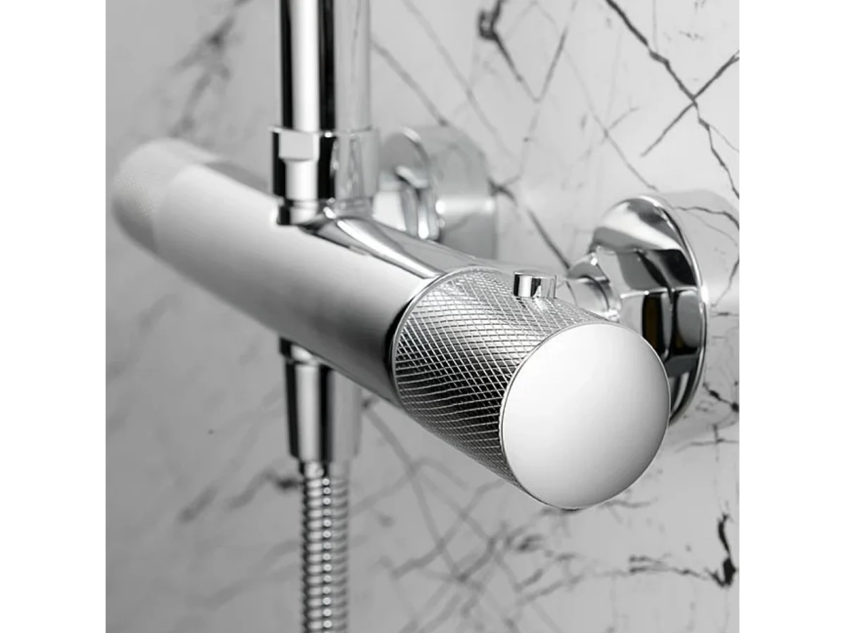 Colonne de Douche avec Mitigeur Thermostatique chromé anti-calcaire - Design Moderne - MONZA IMEX