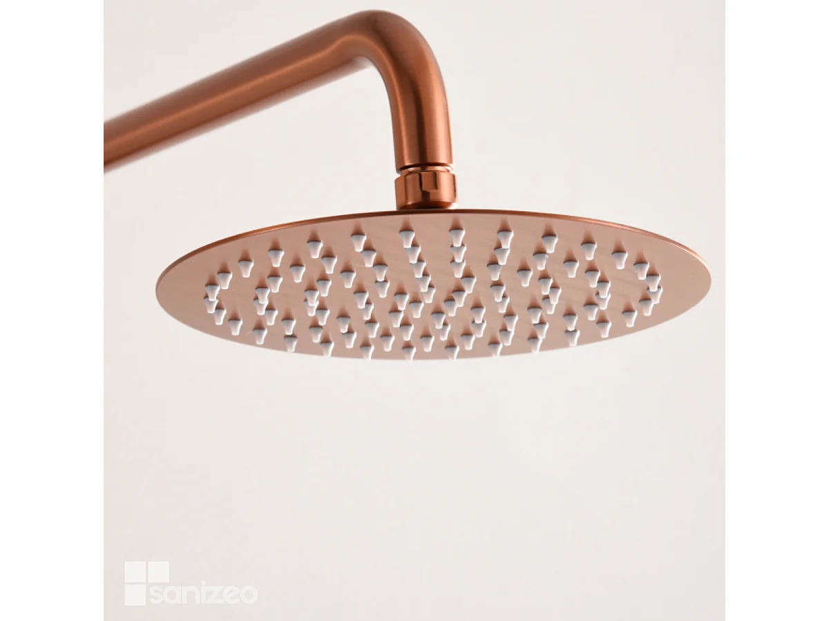 Colonne de Douche Encastrée or rose cuivré anti-calcaire - Design Moderne et Économie d'eau - Kit Complet DELOS IMEX