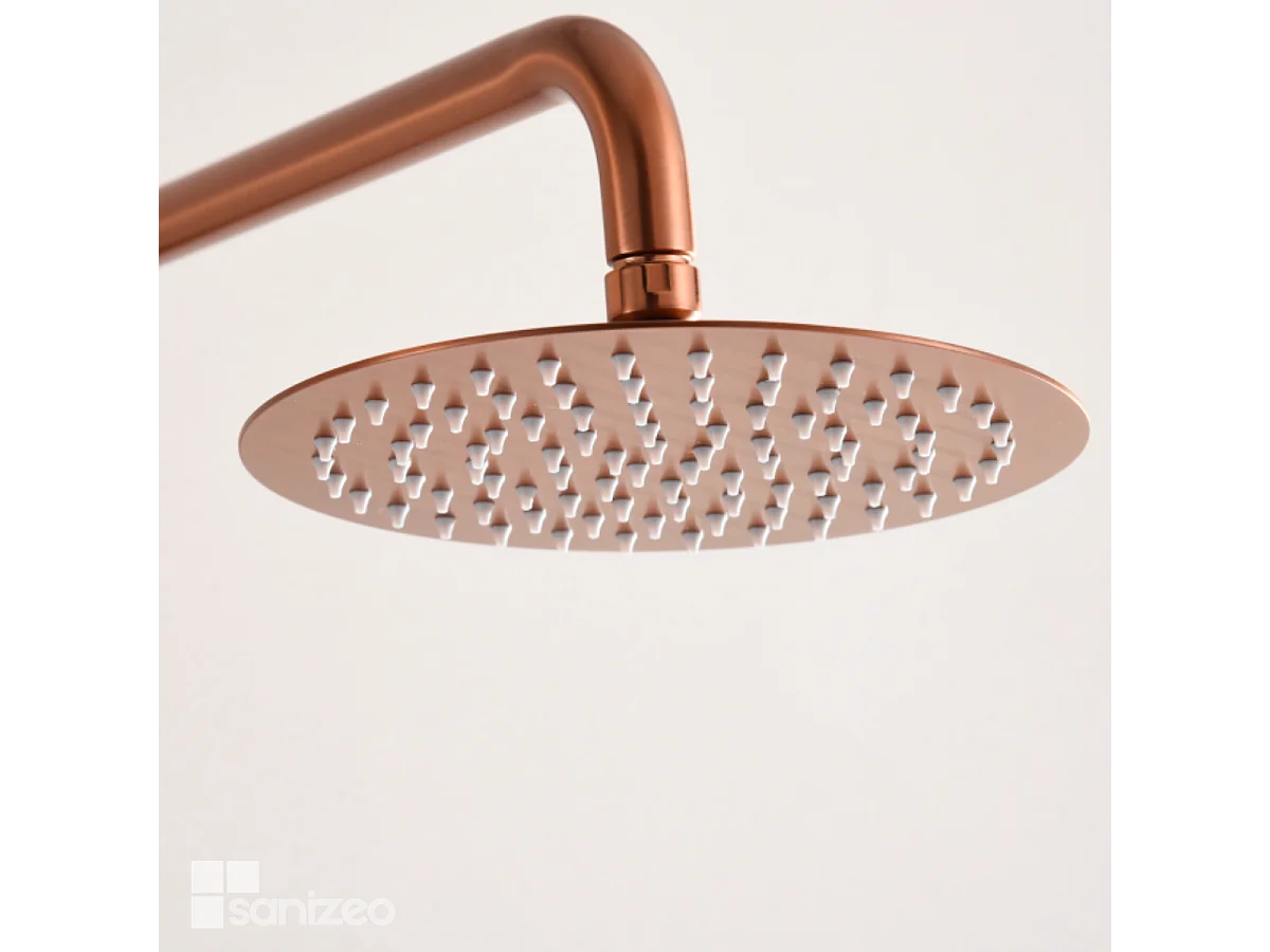 Colonne de Douche Encastrée or rose cuivré anti-calcaire - Design Moderne et Économie d'eau - Kit Complet DELOS IMEX