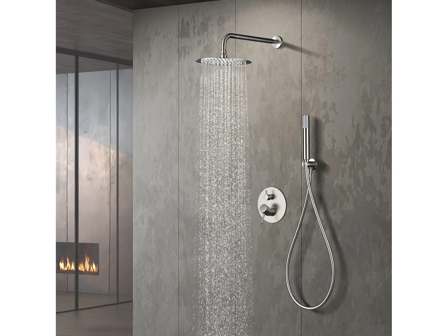 Colonne de Douche Encastrée Anti-Calcaire Chrome IMEX MONZA GPM039