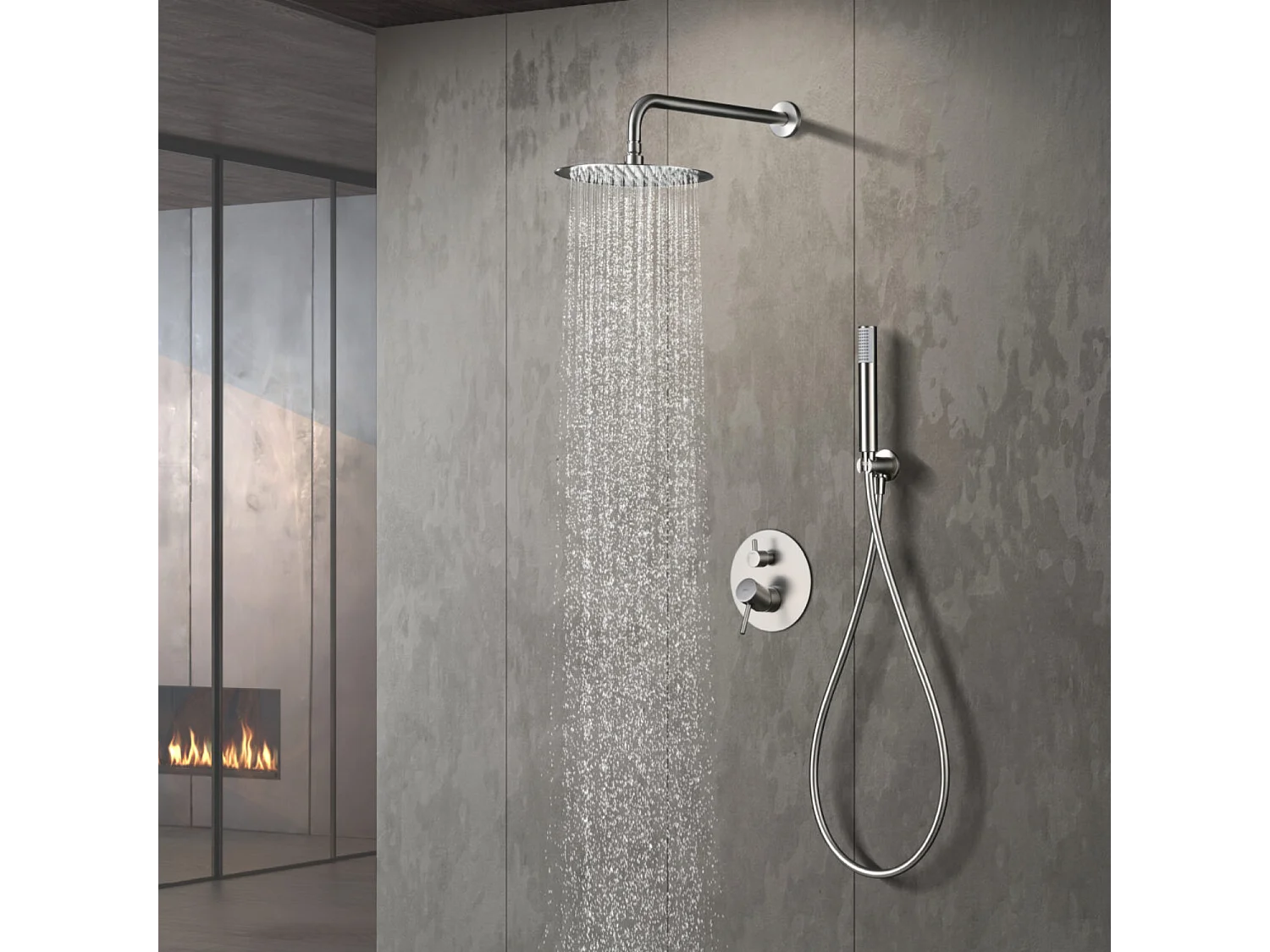 Colonne de Douche Encastrée Anti-Calcaire Chrome IMEX MONZA GPM039