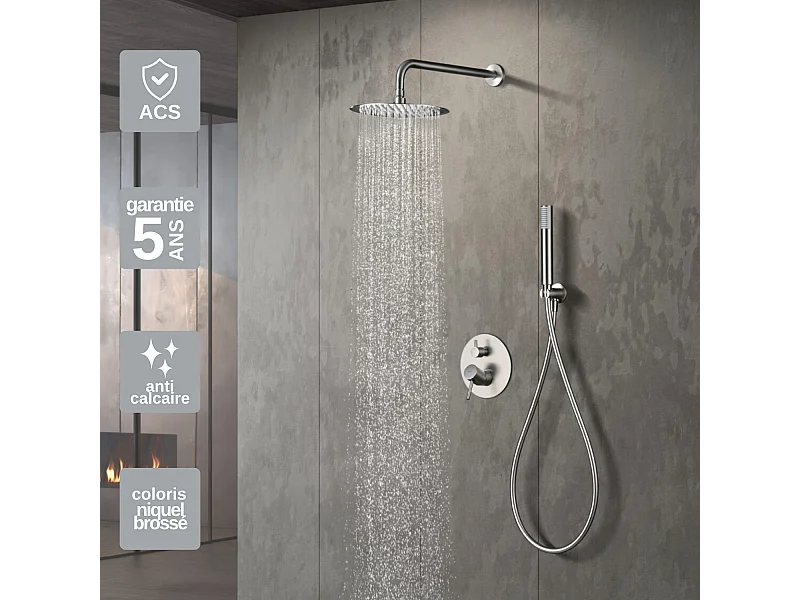 Colonne de Douche Encastrée Anti-Calcaire Chrome IMEX MONZA GPM039