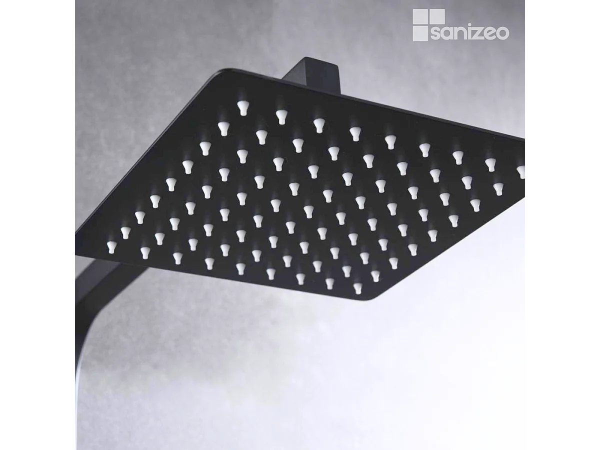 Colonne de Douche et Baignoire noir mat anti-calcaire - Design Moderne et Économie d'eau - Kit Complet FIYI IMEX