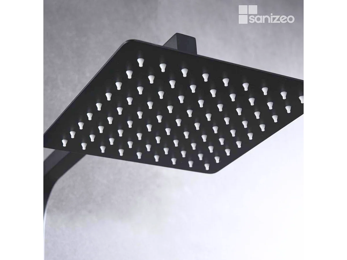 Colonne de Douche et Baignoire noir mat anti-calcaire - Design Moderne et Économie d'eau - Kit Complet FIYI IMEX