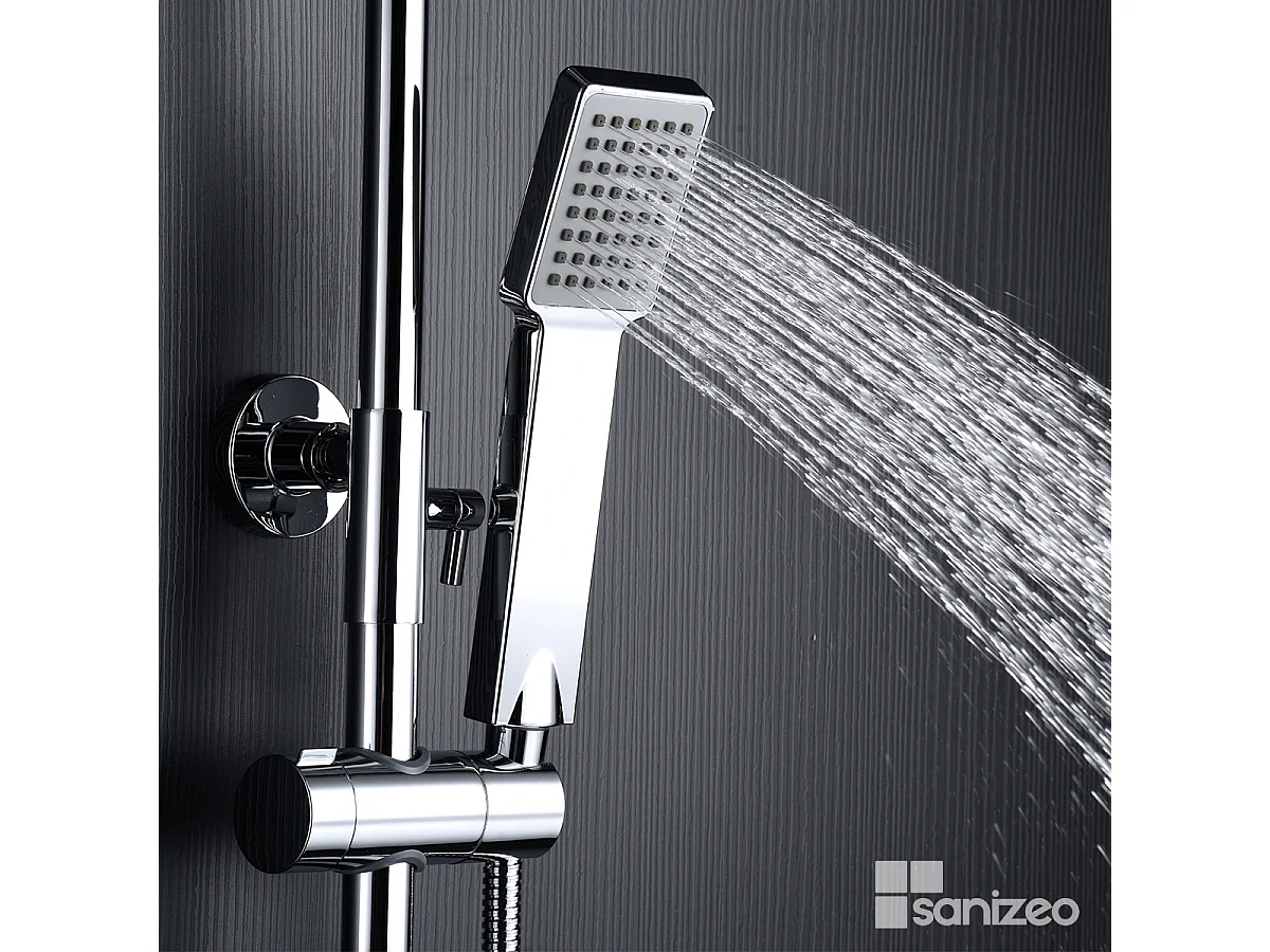 Colonne de Douche avec Mitigeur Thermostatique chromé anti-calcaire - Design Moderne - ART IMEX