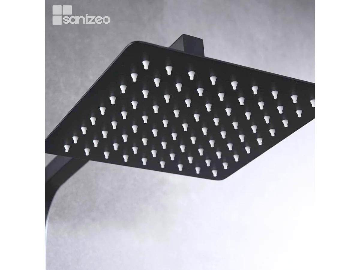 Colonne de Douche noir mat anti-calcaire - Design Moderne et Économie d'eau - Kit Complet FIYI IMEX