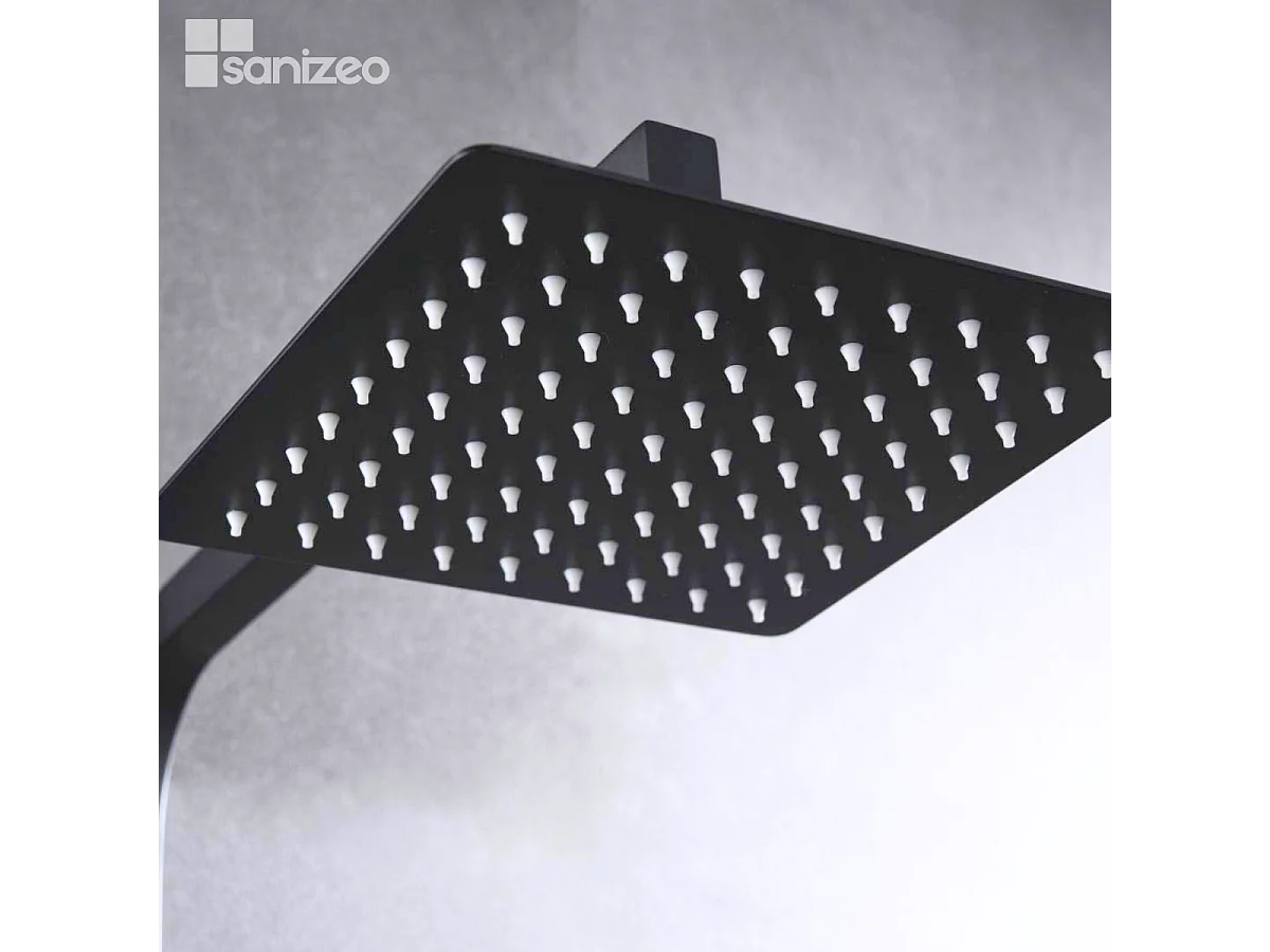 Colonne de Douche noir mat anti-calcaire - Design Moderne et Économie d'eau - Kit Complet FIYI IMEX