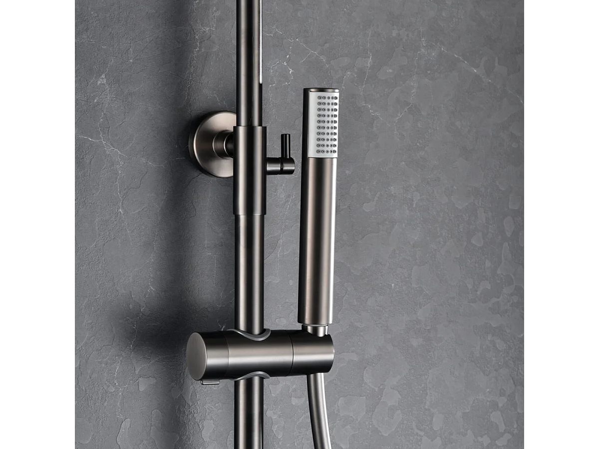 Colonne de Douche Anti-Calcaire Black Gun Métal IMEX MONZA BDM039/BGM