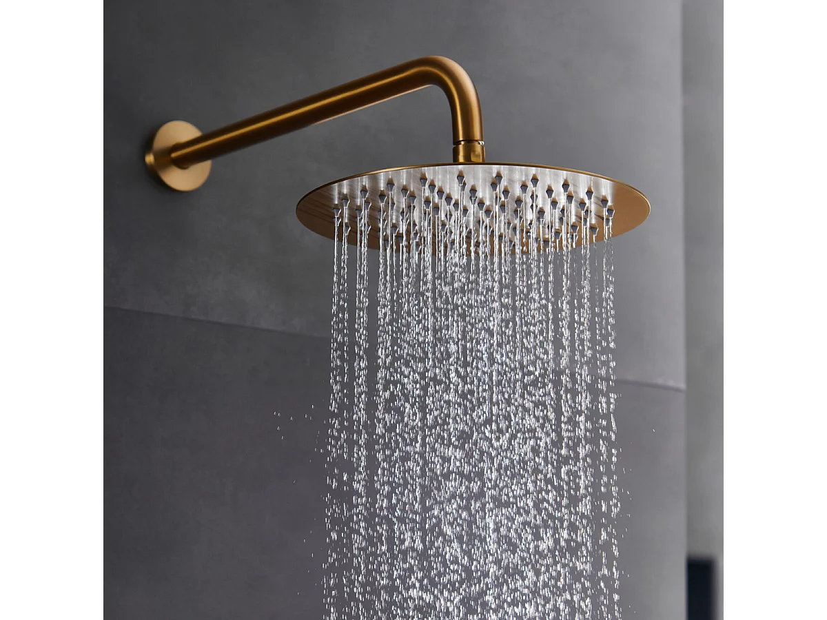 Colonne de Douche Encastrée Anti-Calcaire Or Brossé IMEX MONZA GPM039/OC