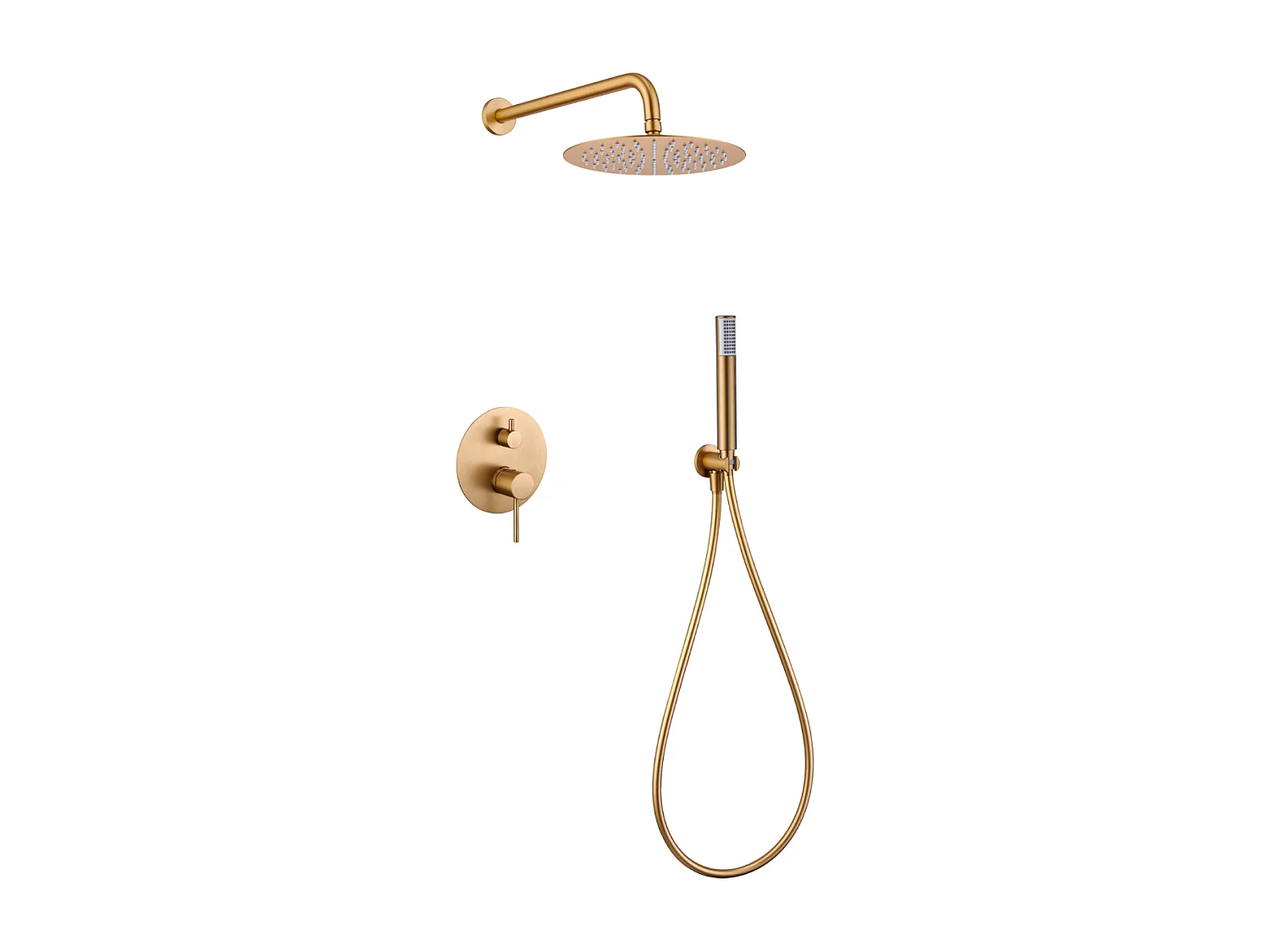 Colonne de Douche Encastrée Anti-Calcaire Or Brossé IMEX MONZA GPM039/OC