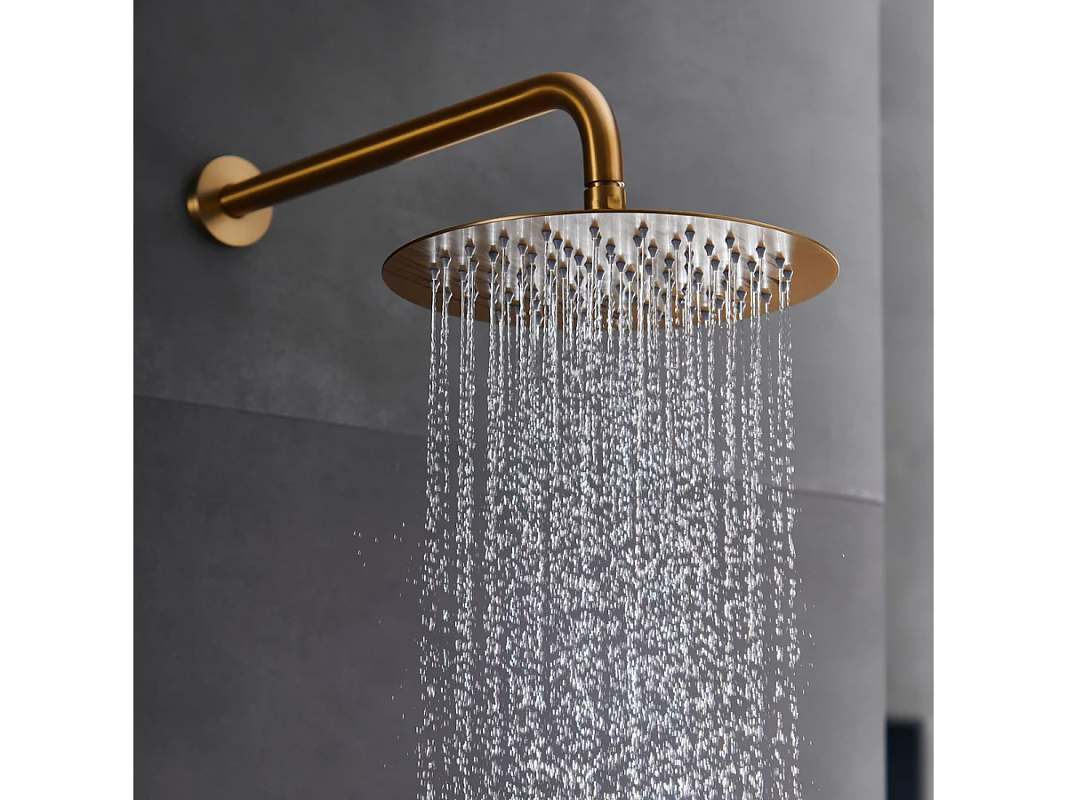 Colonne de Douche Encastrée Anti-Calcaire Or Brossé IMEX MONZA GPM039/OC