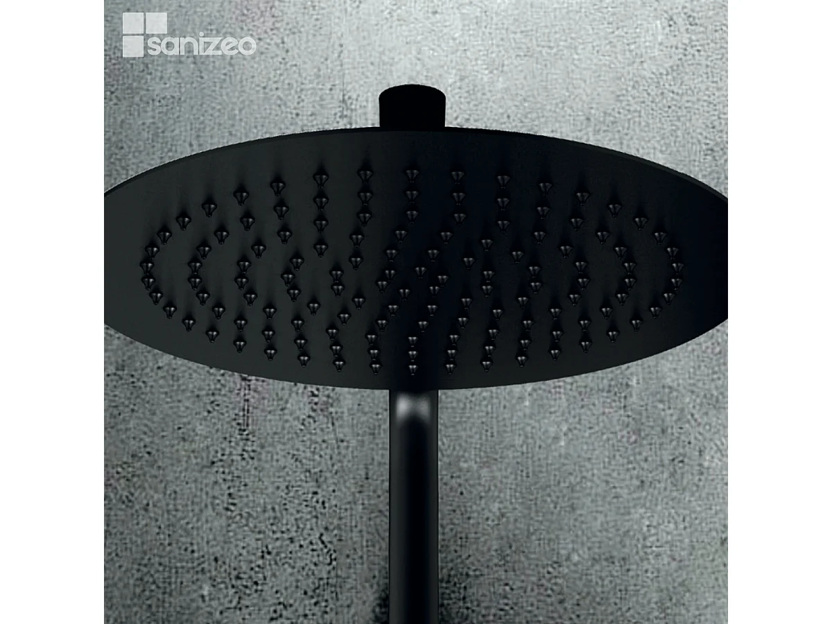 Colonne de Douche avec Mitigeur Thermostatique noir mat anti-calcaire - Design Moderne - KENT IMEX