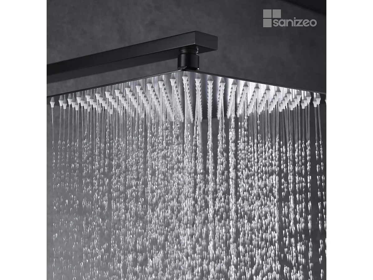 Colonne de Douche noir mat anti-calcaire - Design Moderne et Économie d'eau - Kit Complet SUECIA IMEX