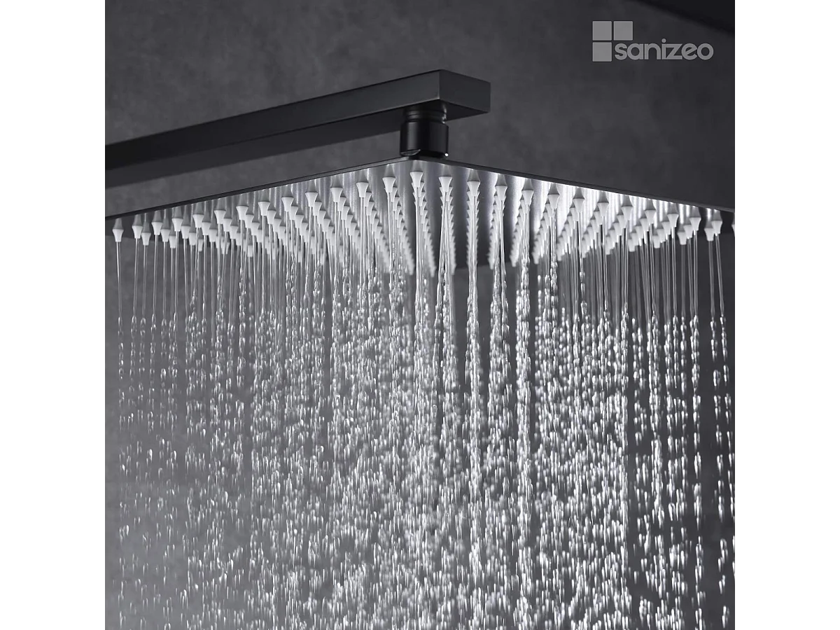 Colonne de Douche noir mat anti-calcaire - Design Moderne et Économie d'eau - Kit Complet SUECIA IMEX