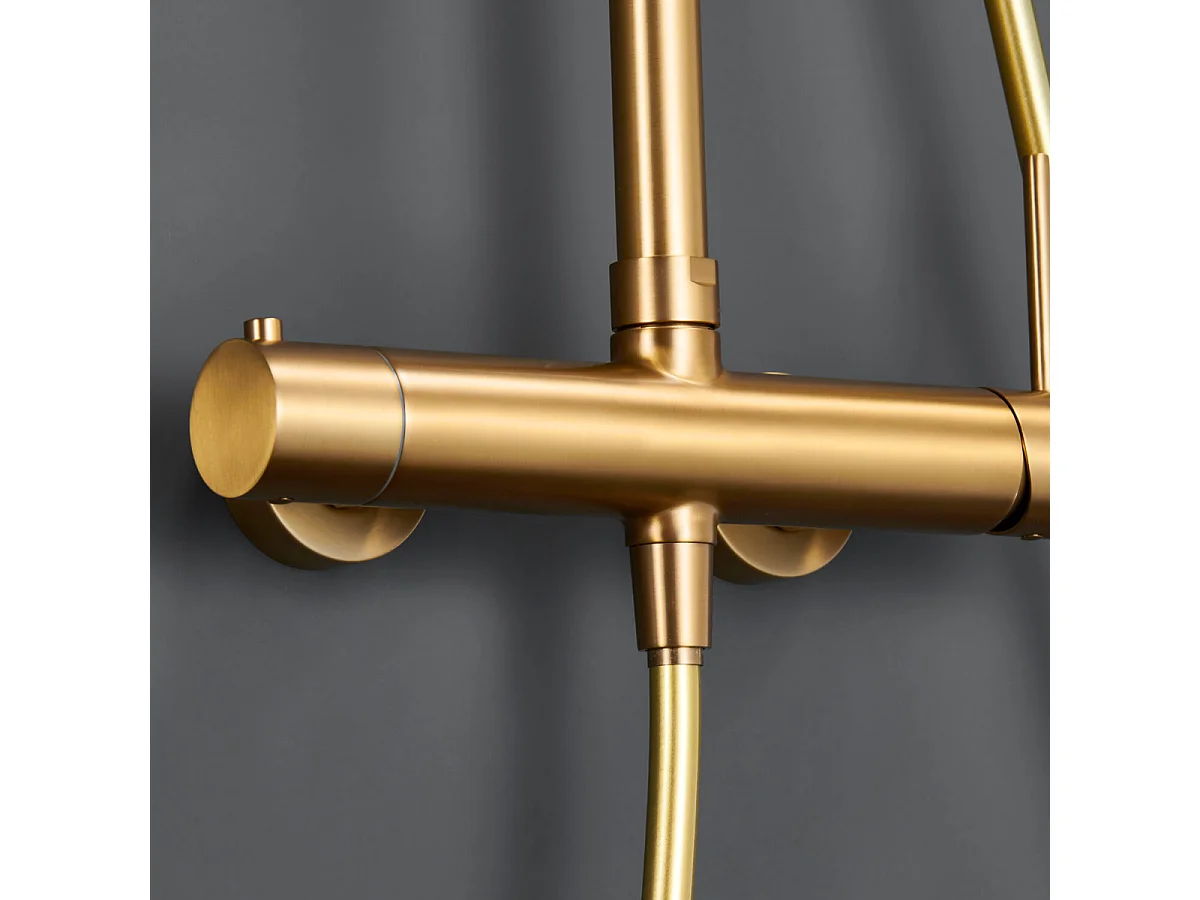 Colonne de Douche Anti-Calcaire Or Brossé IMEX MONZA BDM039/OC