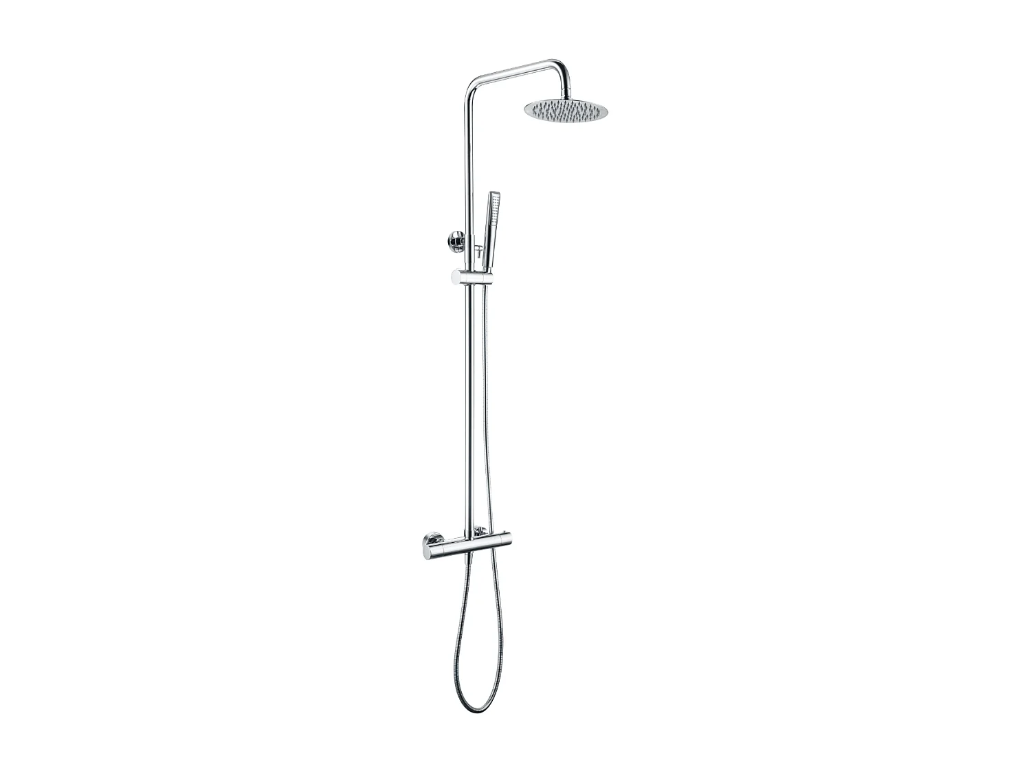 Colonne de Douche avec Mitigeur Thermostatique chromé anti-calcaire - Design Moderne - NAPOLES IMEX