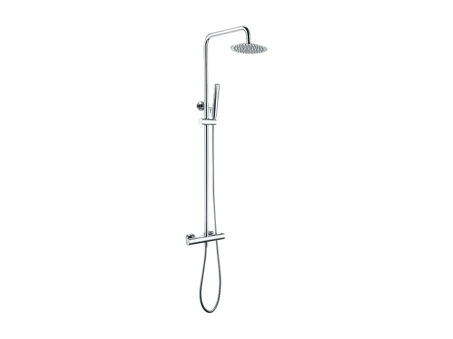Colonne de Douche avec Mitigeur Thermostatique chromé anti-calcaire - Design Moderne - NAPOLES IMEX
