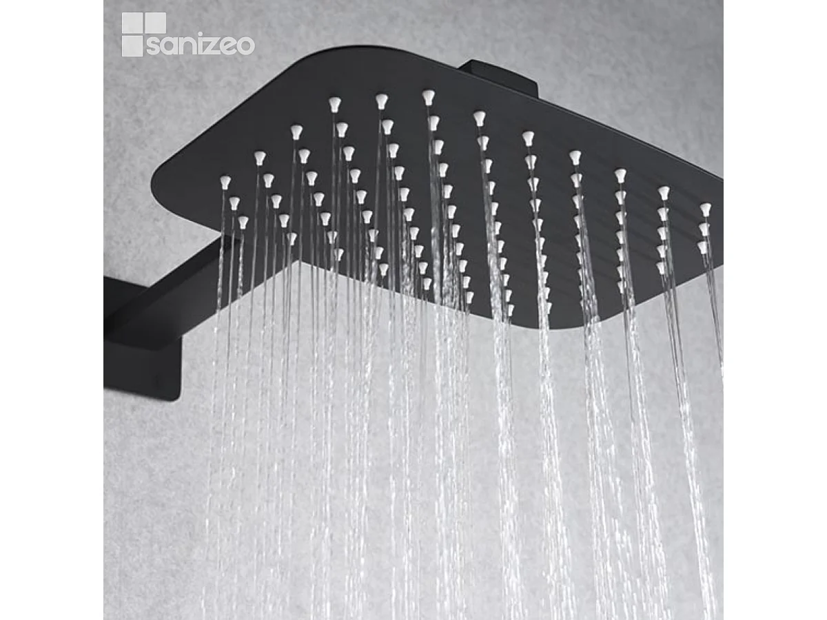 Colonne de Douche Encastrée noir mat anti-calcaire - Design Moderne et Économie d'eau - Kit Complet HIDRA IMEX