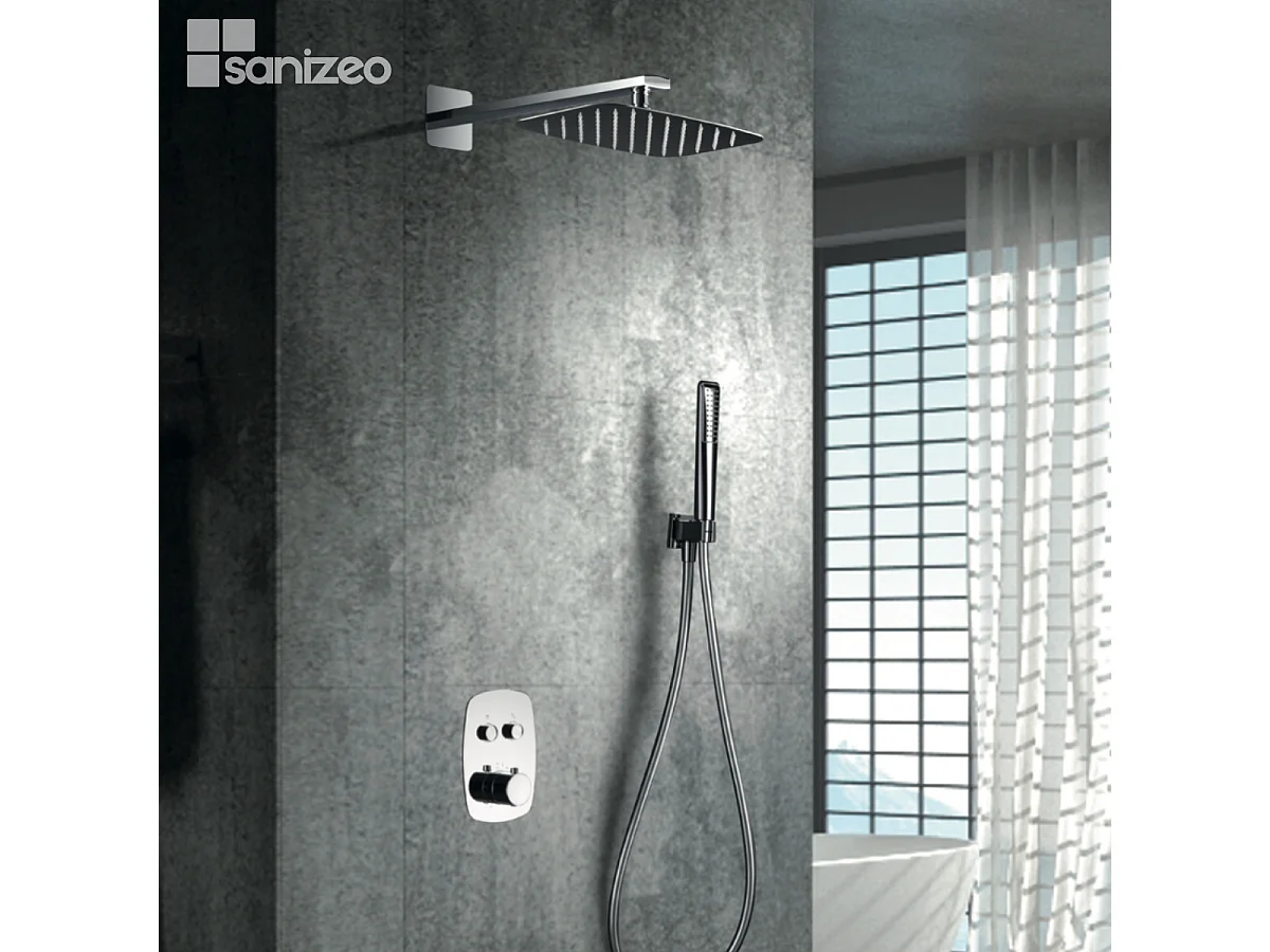 Colonne de Douche Encastrée chromé anti-calcaire - Design Moderne et Économie d'eau - Kit Complet HIDRA IMEX