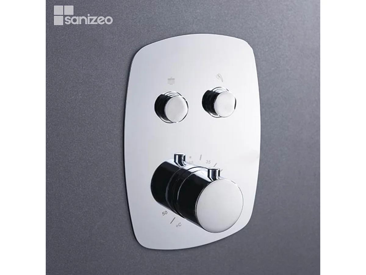 Colonne de Douche Encastrée chromé anti-calcaire - Design Moderne et Économie d'eau - Kit Complet HIDRA IMEX