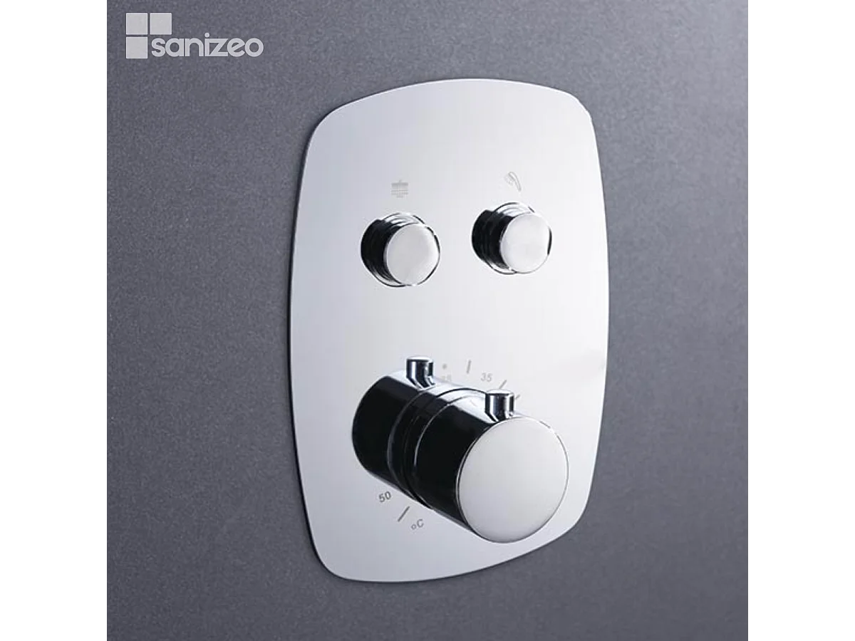 Colonne de Douche Encastrée chromé anti-calcaire - Design Moderne et Économie d'eau - Kit Complet HIDRA IMEX