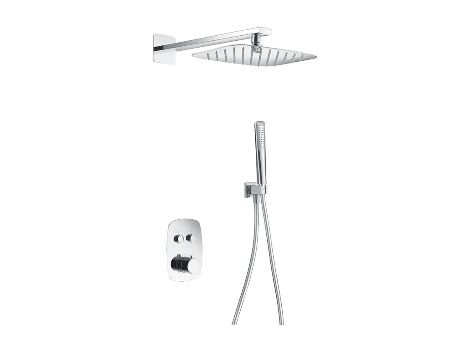 Colonne de Douche Encastrée chromé anti-calcaire - Design Moderne et Économie d'eau - Kit Complet HIDRA IMEX