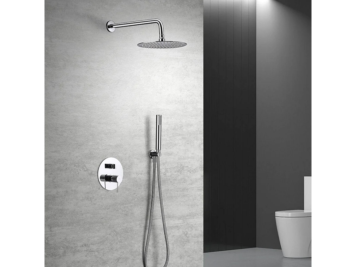 Colonne de Douche Encastrée chromé anti-calcaire - Design Moderne et Économie d'eau - Kit Complet LINE IMEX